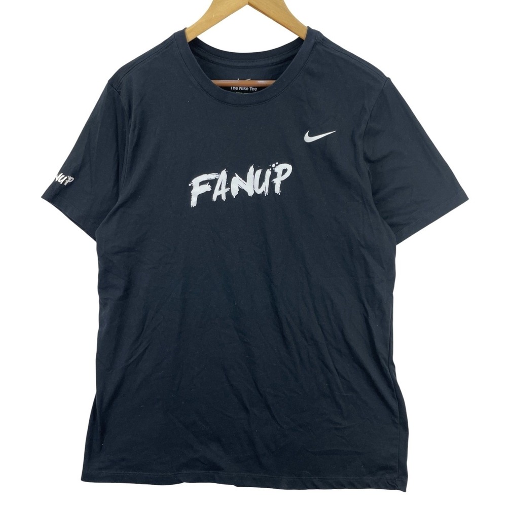 Nike Dri-FIT Fan Up Graphic T-Shirt Mens L Black Short Sleeve Activewear Gym